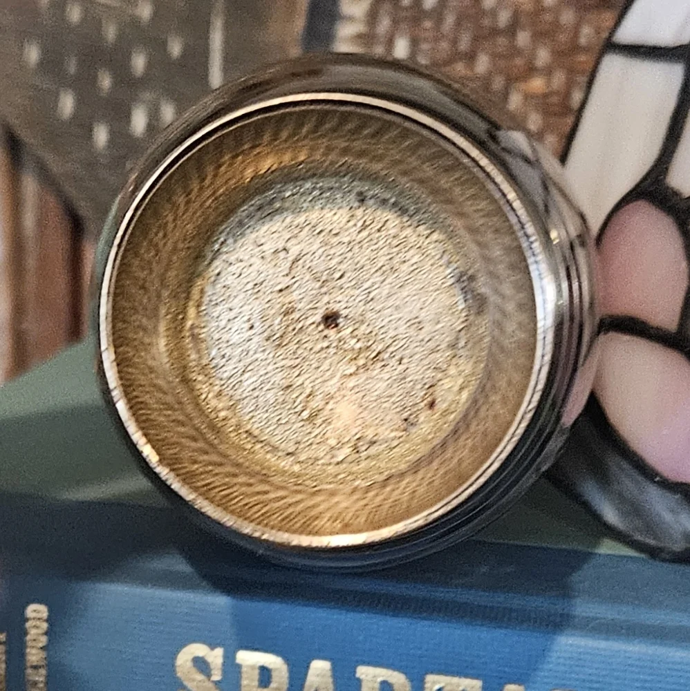 Brass floral etched vintage vase